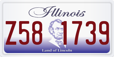 IL license plate Z581739