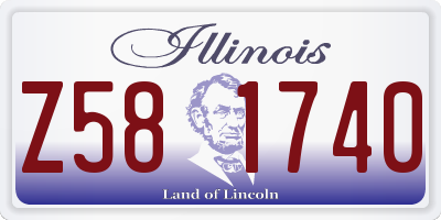 IL license plate Z581740