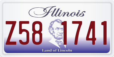 IL license plate Z581741