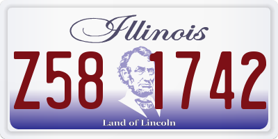 IL license plate Z581742