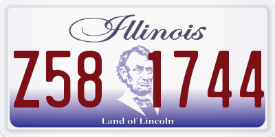 IL license plate Z581744