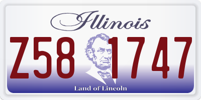 IL license plate Z581747