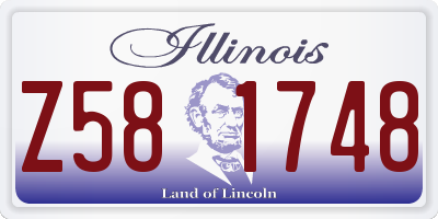 IL license plate Z581748