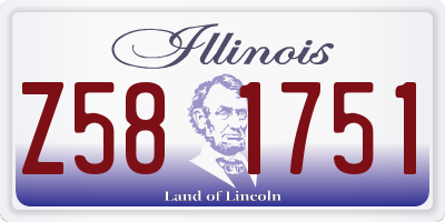 IL license plate Z581751