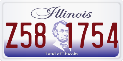 IL license plate Z581754