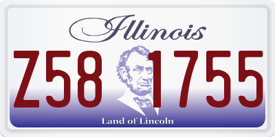 IL license plate Z581755
