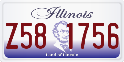 IL license plate Z581756