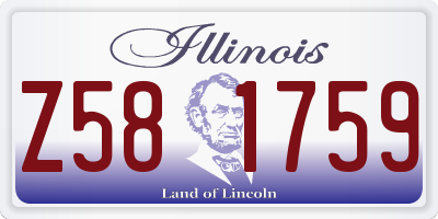 IL license plate Z581759