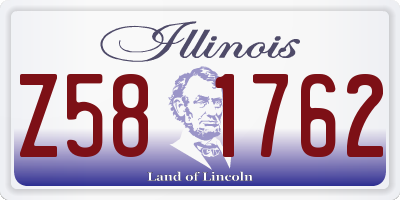 IL license plate Z581762
