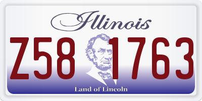 IL license plate Z581763