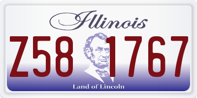 IL license plate Z581767