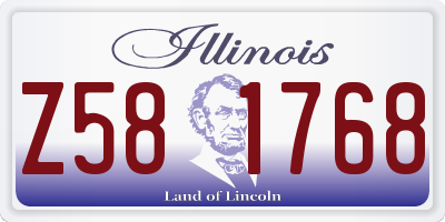 IL license plate Z581768