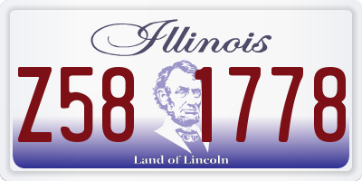 IL license plate Z581778