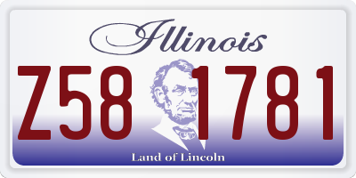 IL license plate Z581781