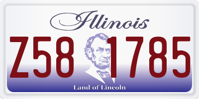 IL license plate Z581785