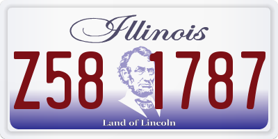 IL license plate Z581787