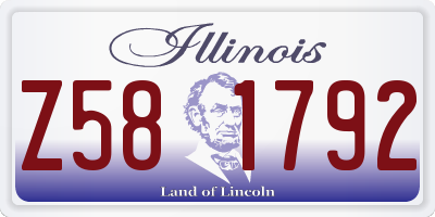 IL license plate Z581792