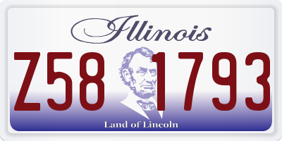 IL license plate Z581793