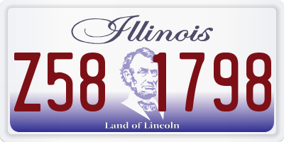 IL license plate Z581798