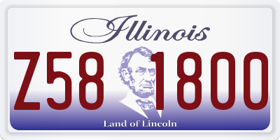 IL license plate Z581800