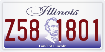 IL license plate Z581801