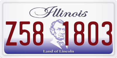 IL license plate Z581803