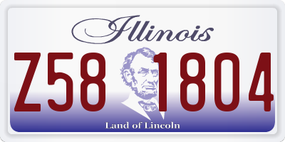 IL license plate Z581804