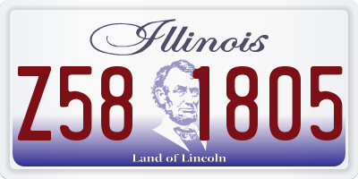 IL license plate Z581805