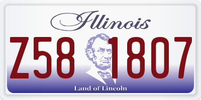 IL license plate Z581807