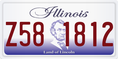IL license plate Z581812