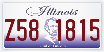 IL license plate Z581815