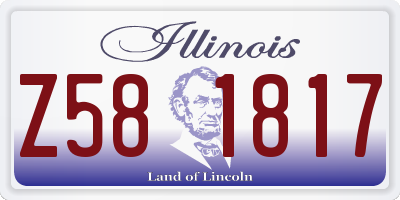 IL license plate Z581817
