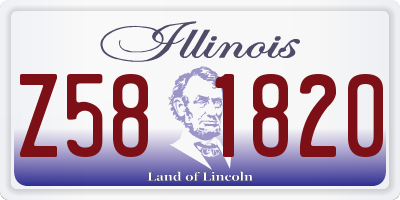 IL license plate Z581820