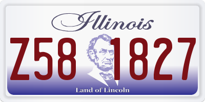 IL license plate Z581827