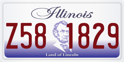 IL license plate Z581829