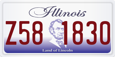 IL license plate Z581830
