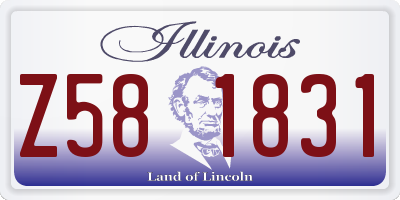 IL license plate Z581831