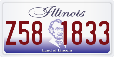 IL license plate Z581833
