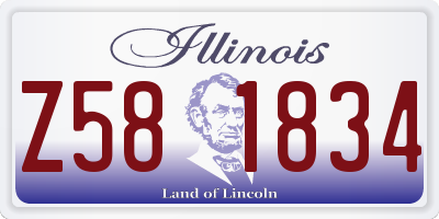 IL license plate Z581834