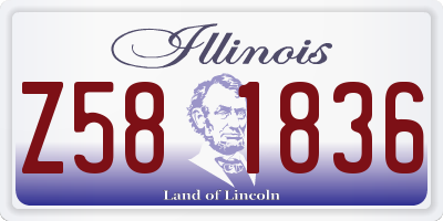 IL license plate Z581836