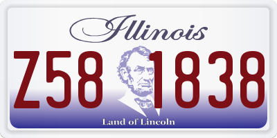 IL license plate Z581838