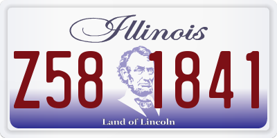 IL license plate Z581841