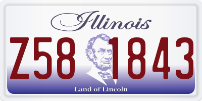 IL license plate Z581843