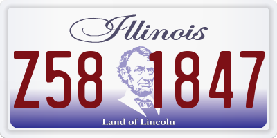 IL license plate Z581847