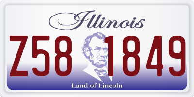 IL license plate Z581849