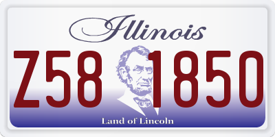 IL license plate Z581850