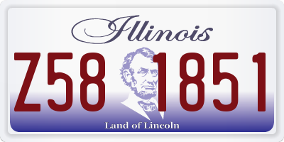 IL license plate Z581851
