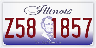 IL license plate Z581857