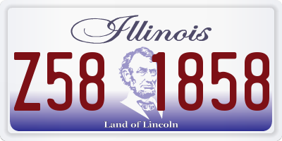 IL license plate Z581858