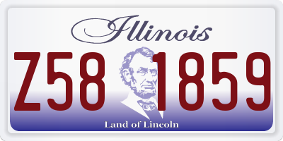 IL license plate Z581859